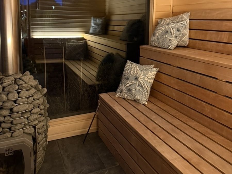 The outdoor sauna
